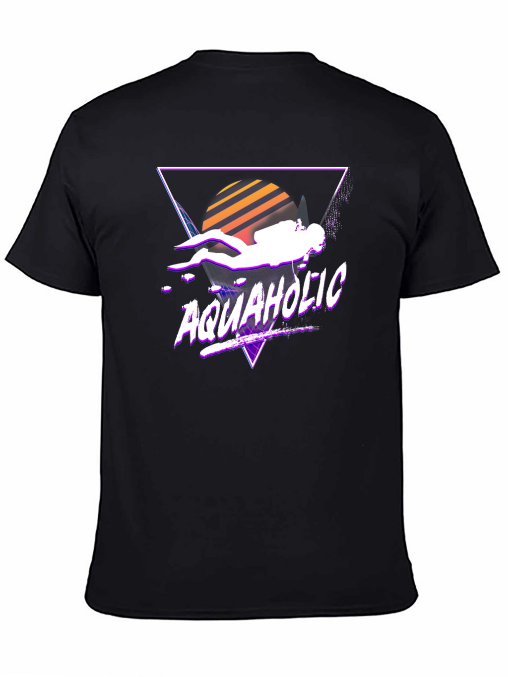 Aquaholic Scuba Diver Graphic Tee - Retro Style