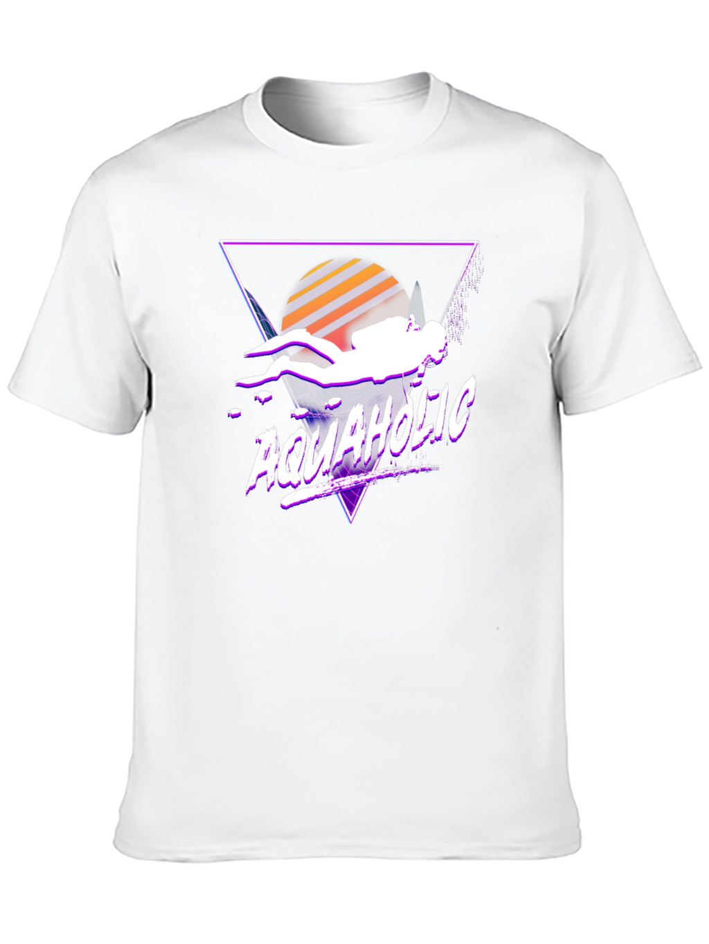 Aquaholic Scuba Diver Graphic Tee - Retro Style