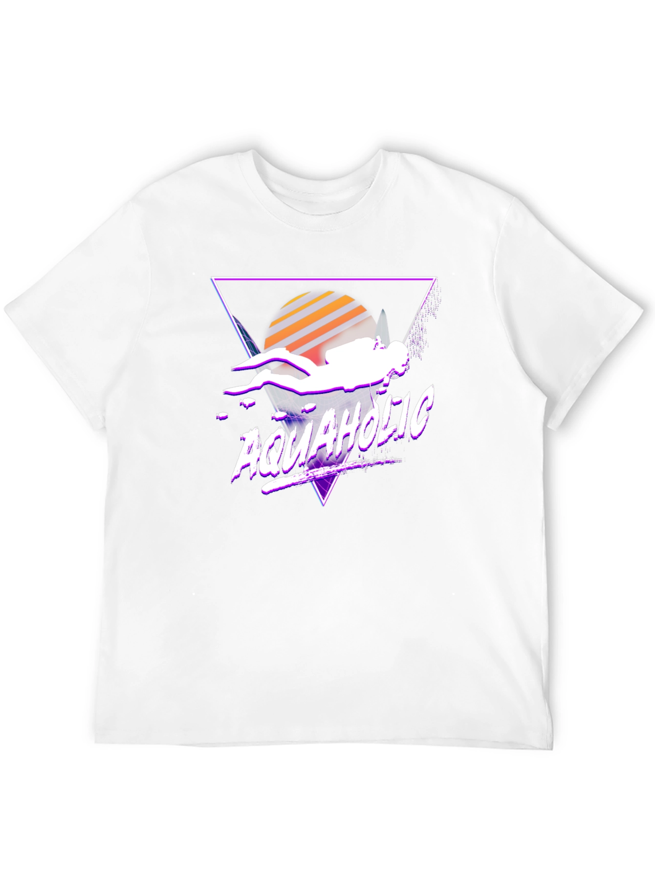 Aquaholic Scuba Diver Graphic Tee - Retro Style