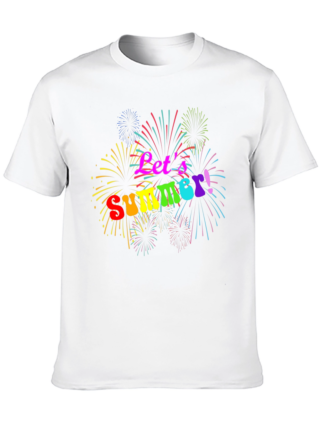 Lets Summer! T-Shirt - Festive Fireworks Tee