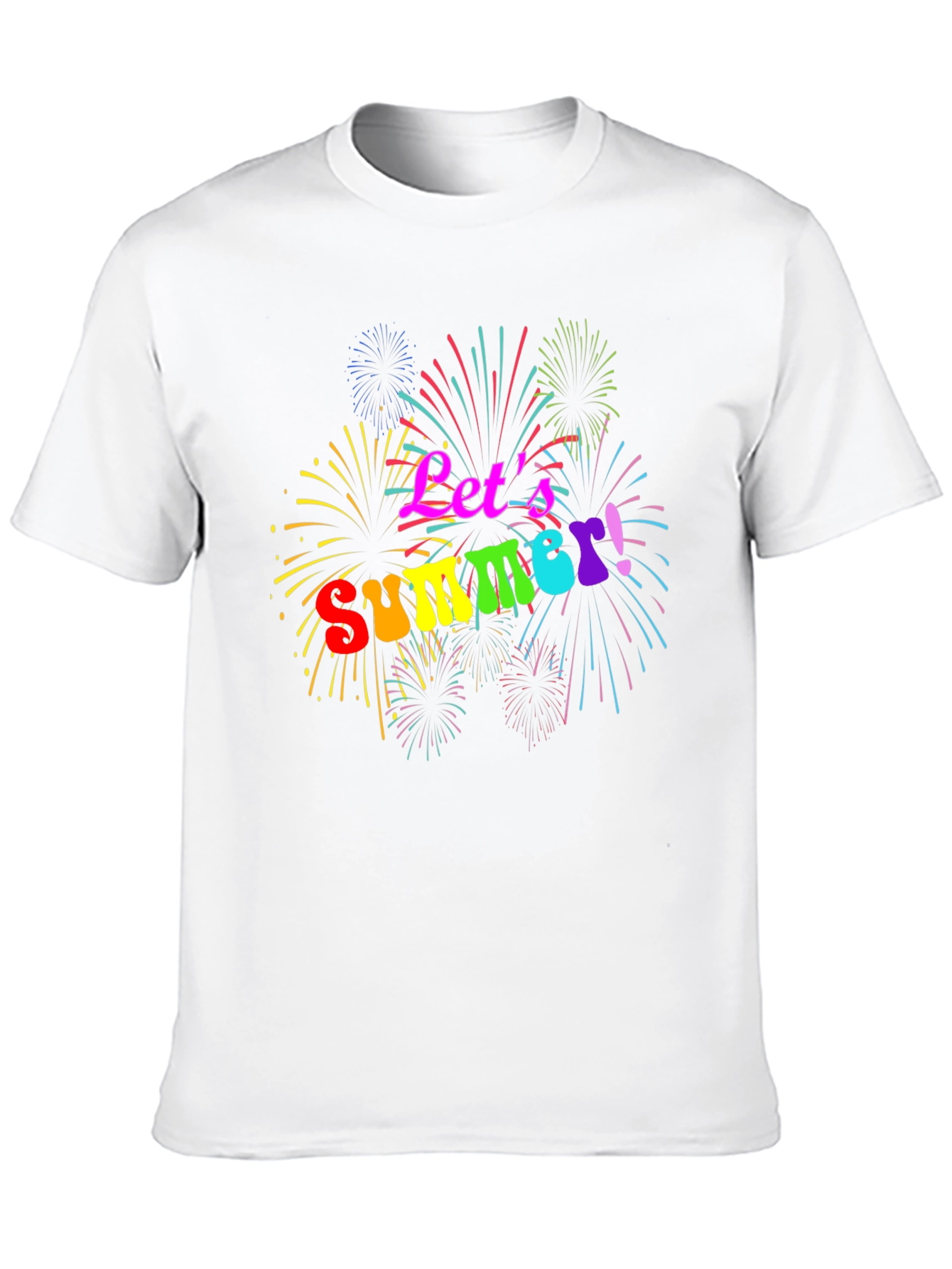 Lets Summer! T-Shirt - Festive Fireworks Tee