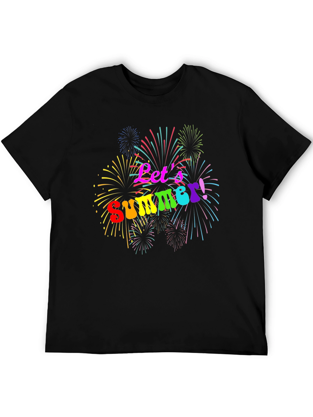 Lets Summer! T-Shirt - Festive Fireworks Tee