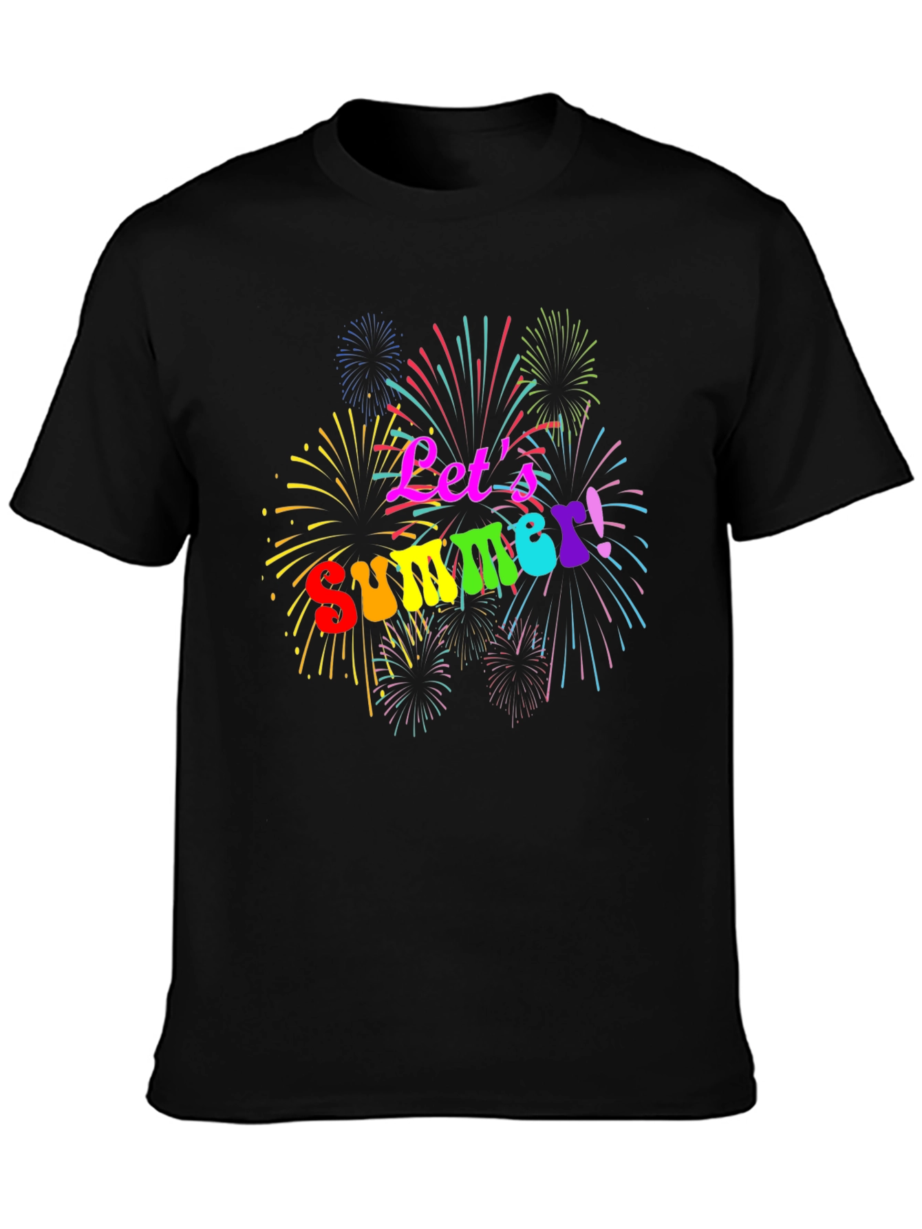 Lets Summer! T-Shirt - Festive Fireworks Tee