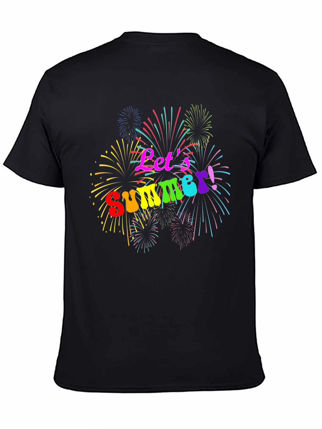 Lets Summer! T-Shirt - Festive Fireworks Tee