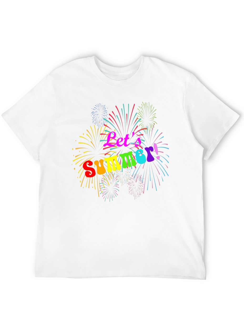 Lets Summer! T-Shirt - Festive Fireworks Tee