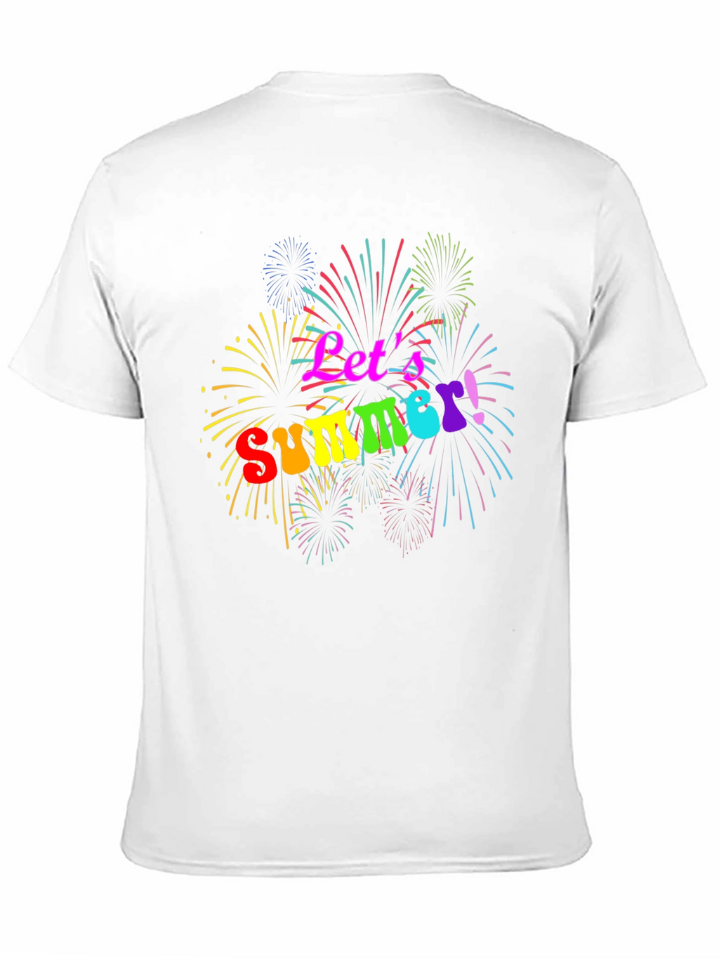 Lets Summer! T-Shirt - Festive Fireworks Tee