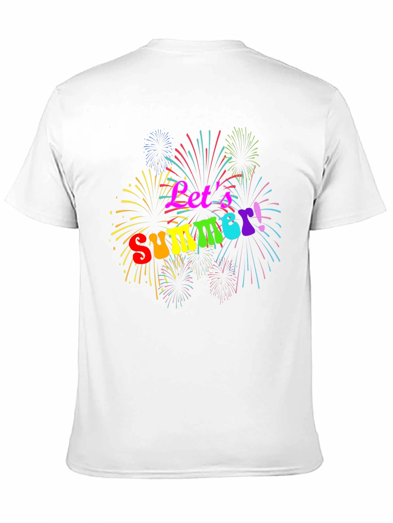 Lets Summer! T-Shirt - Festive Fireworks Tee