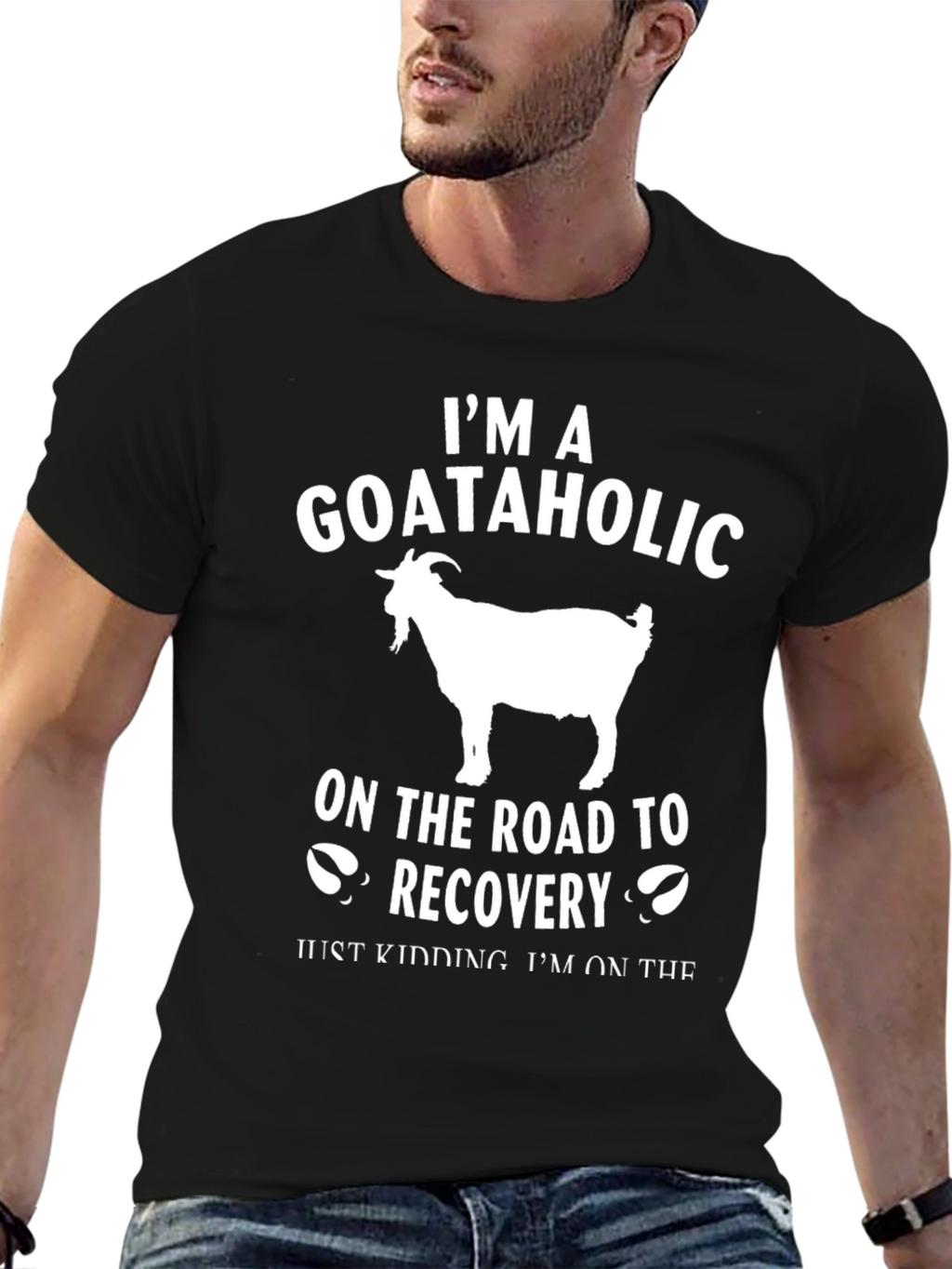 Goataholic T-Shirt: Funny Goat Lover Tee