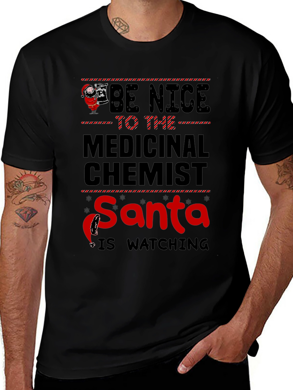 Medicinal Chemist Santa Christmas T-Shirt