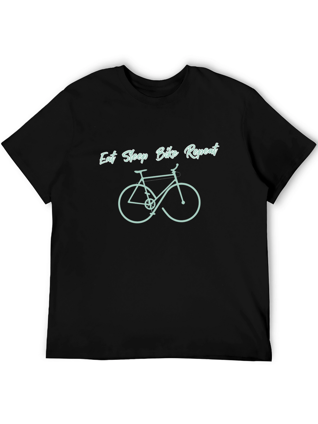 Eat Sleep Bike Repeat Black Graphic Tee