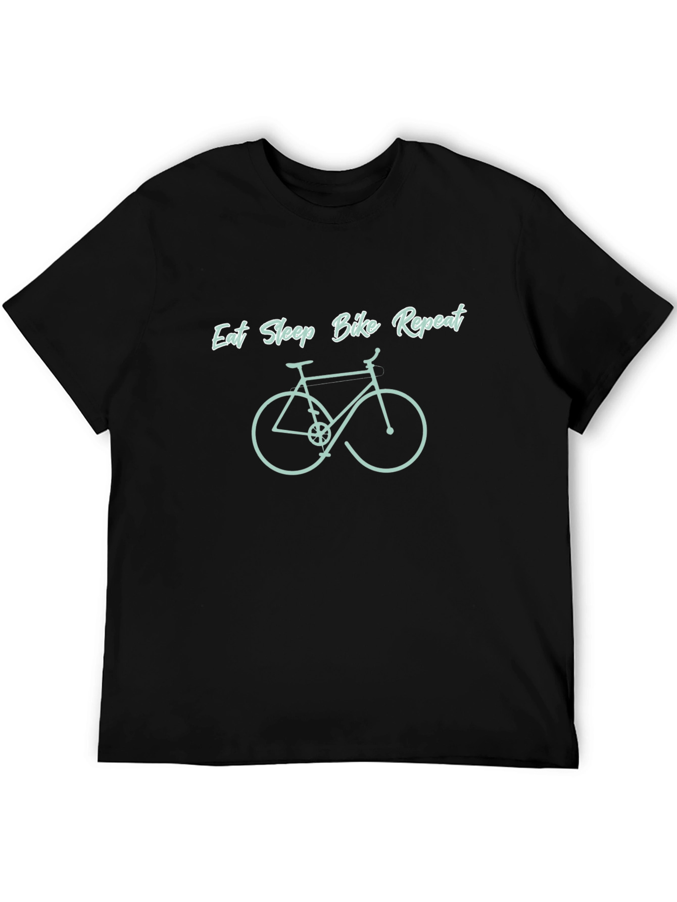 Eat Sleep Bike Repeat Black Graphic Tee