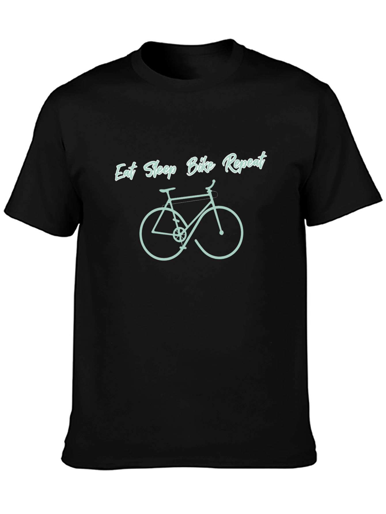Eat Sleep Bike Repeat Black Graphic Tee