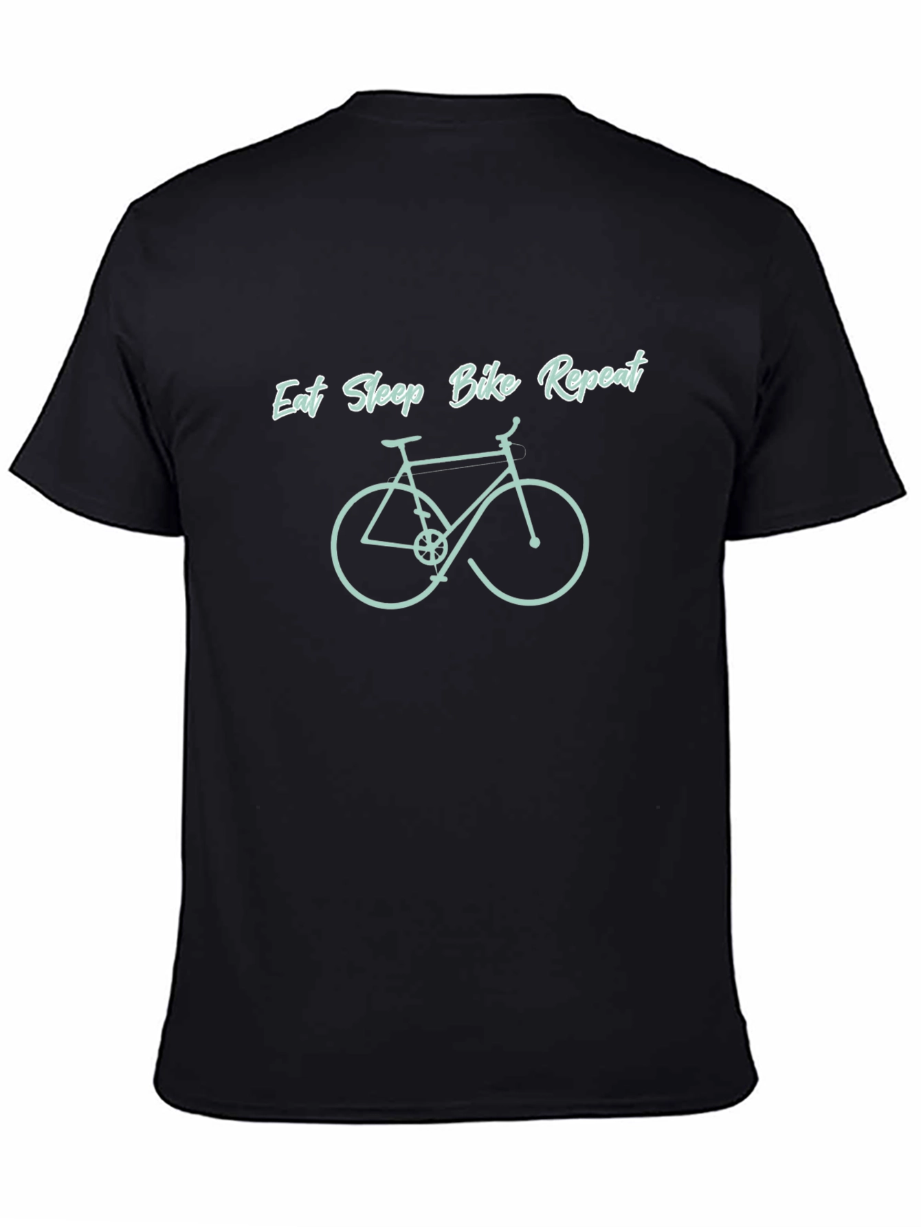 Eat Sleep Bike Repeat Black Graphic Tee