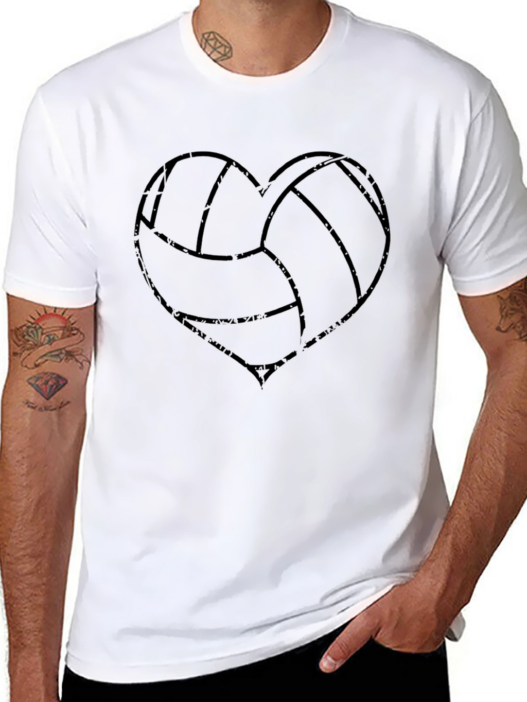 Volleyball Heart Graphic Tee