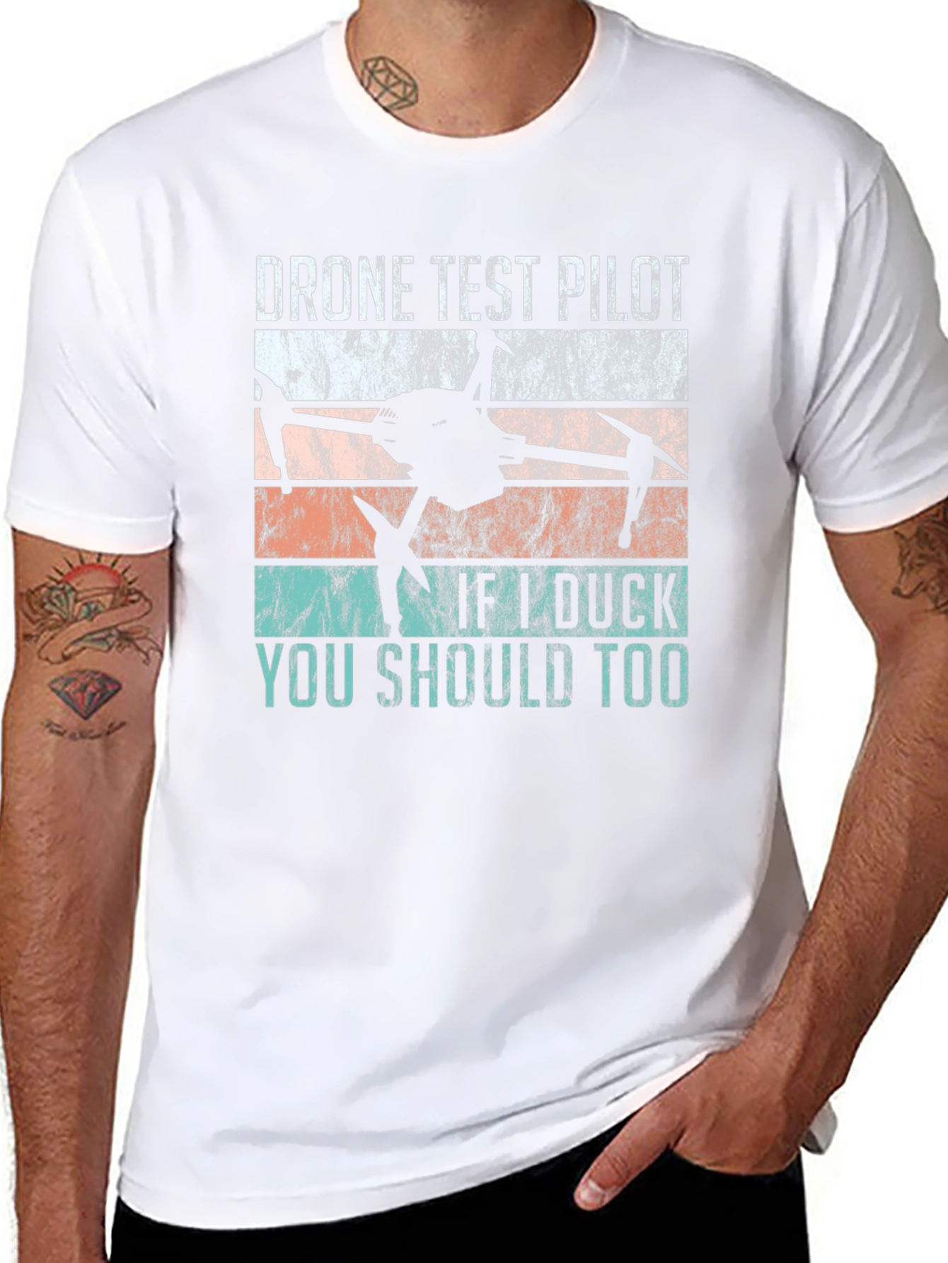 Drone Test Pilot T-Shirt: If I duck you should too!