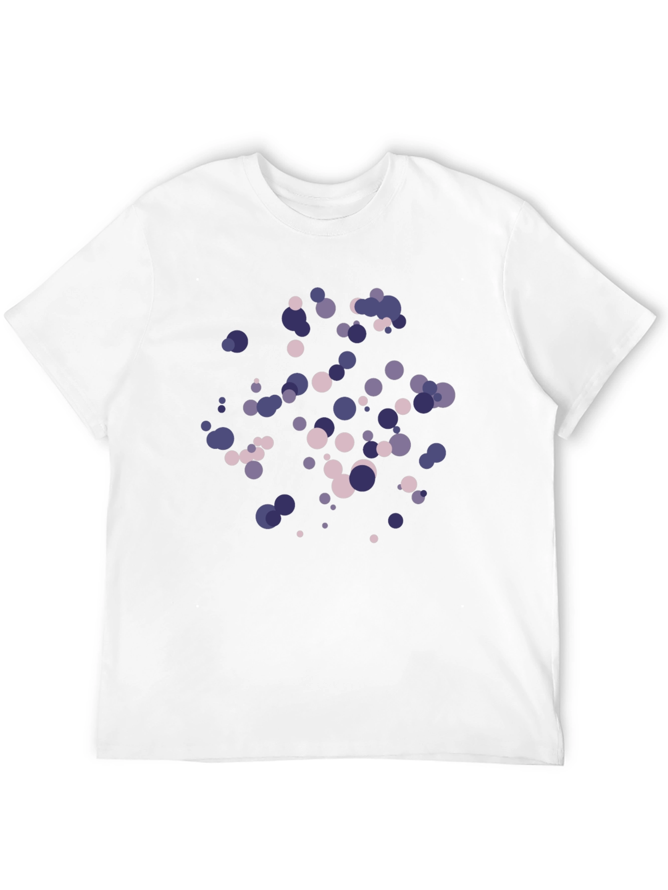 Stylish Circle Pattern Black T-Shirt