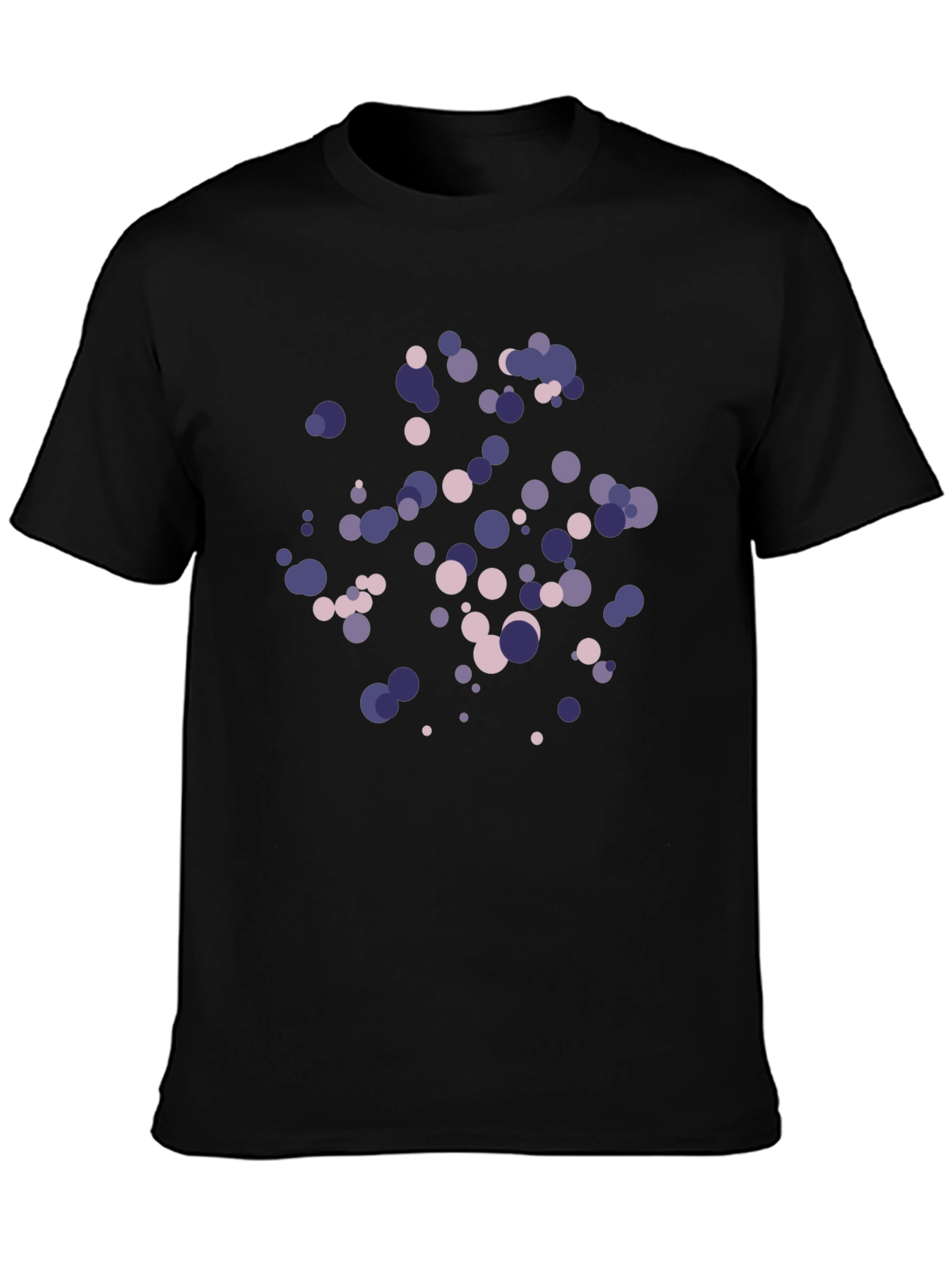 Stylish Circle Pattern Black T-Shirt