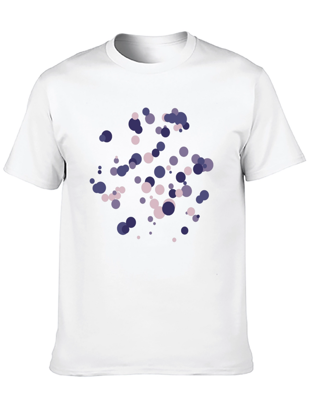 Stylish Circle Pattern Black T-Shirt