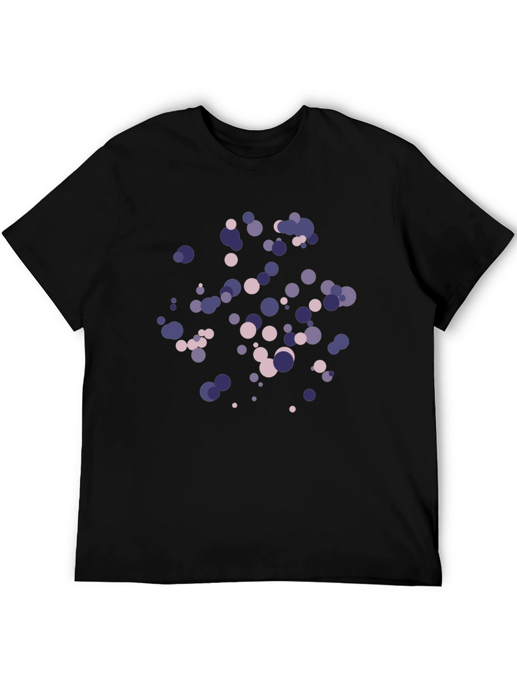 Stylish Circle Pattern Black T-Shirt