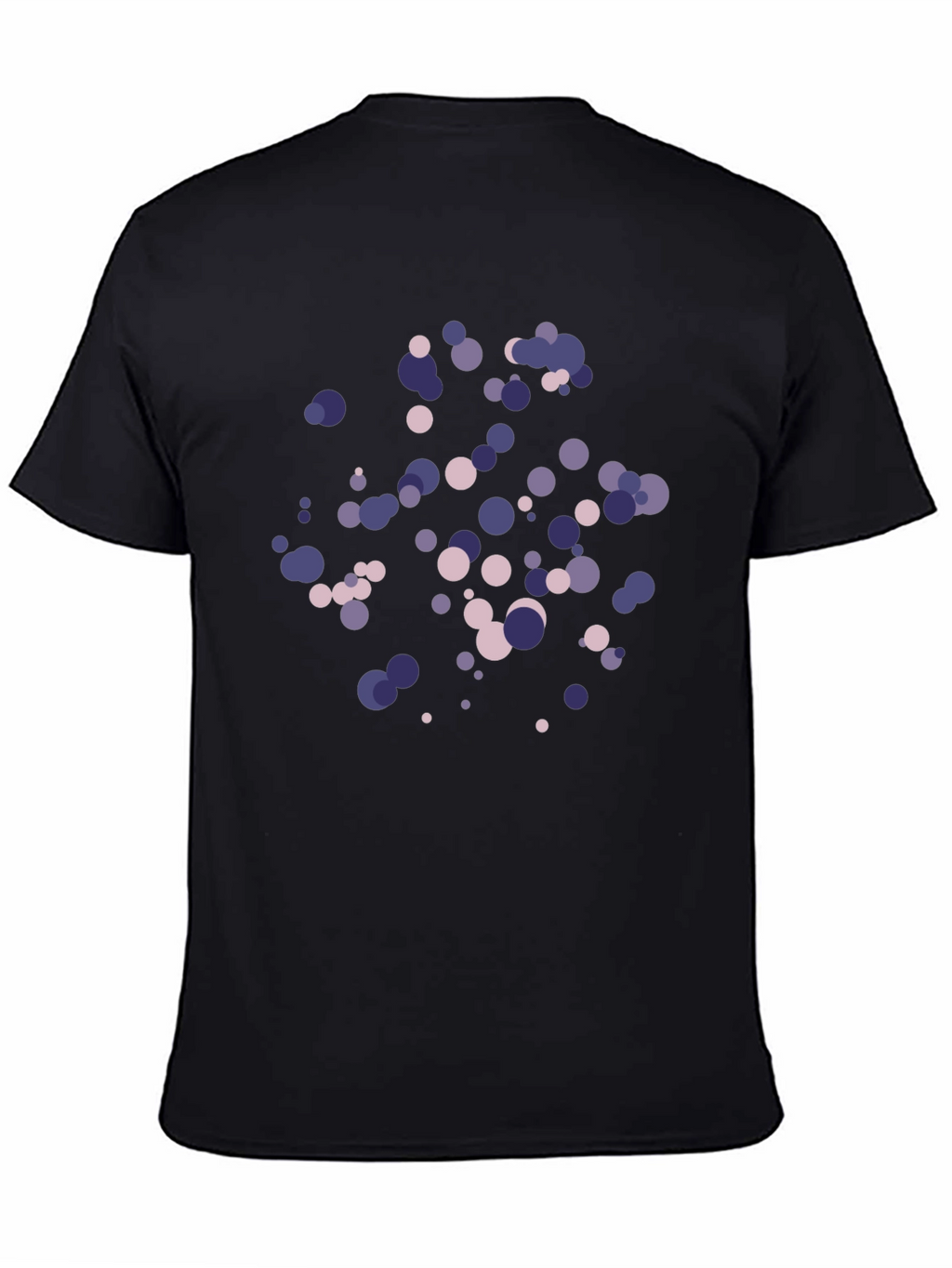Stylish Circle Pattern Black T-Shirt