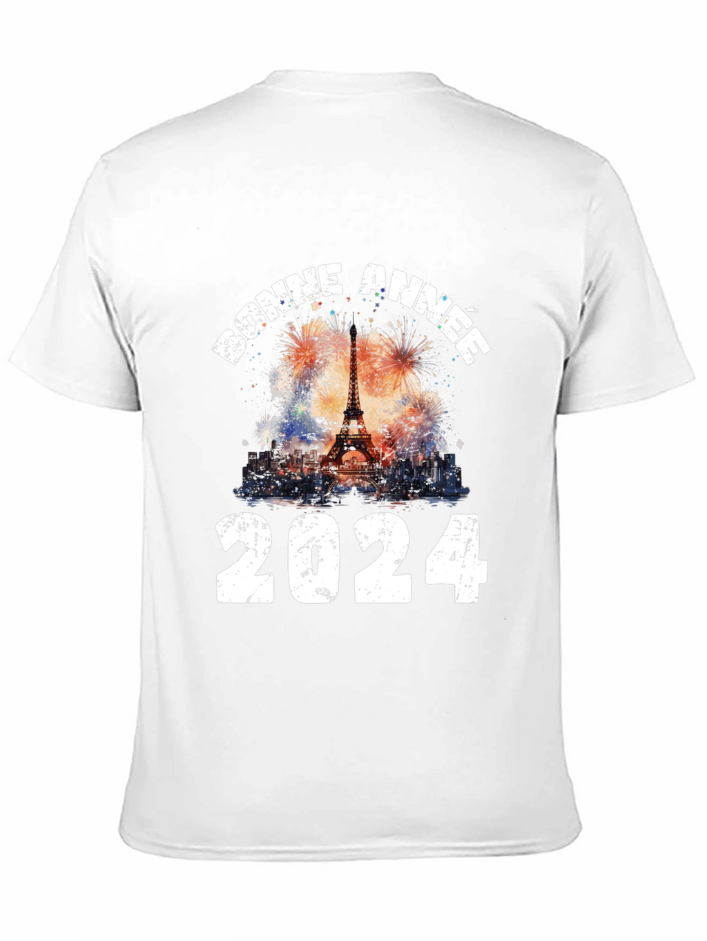 Bonne Annee 2024 T-Shirt: Eiffel Tower New Year Tee