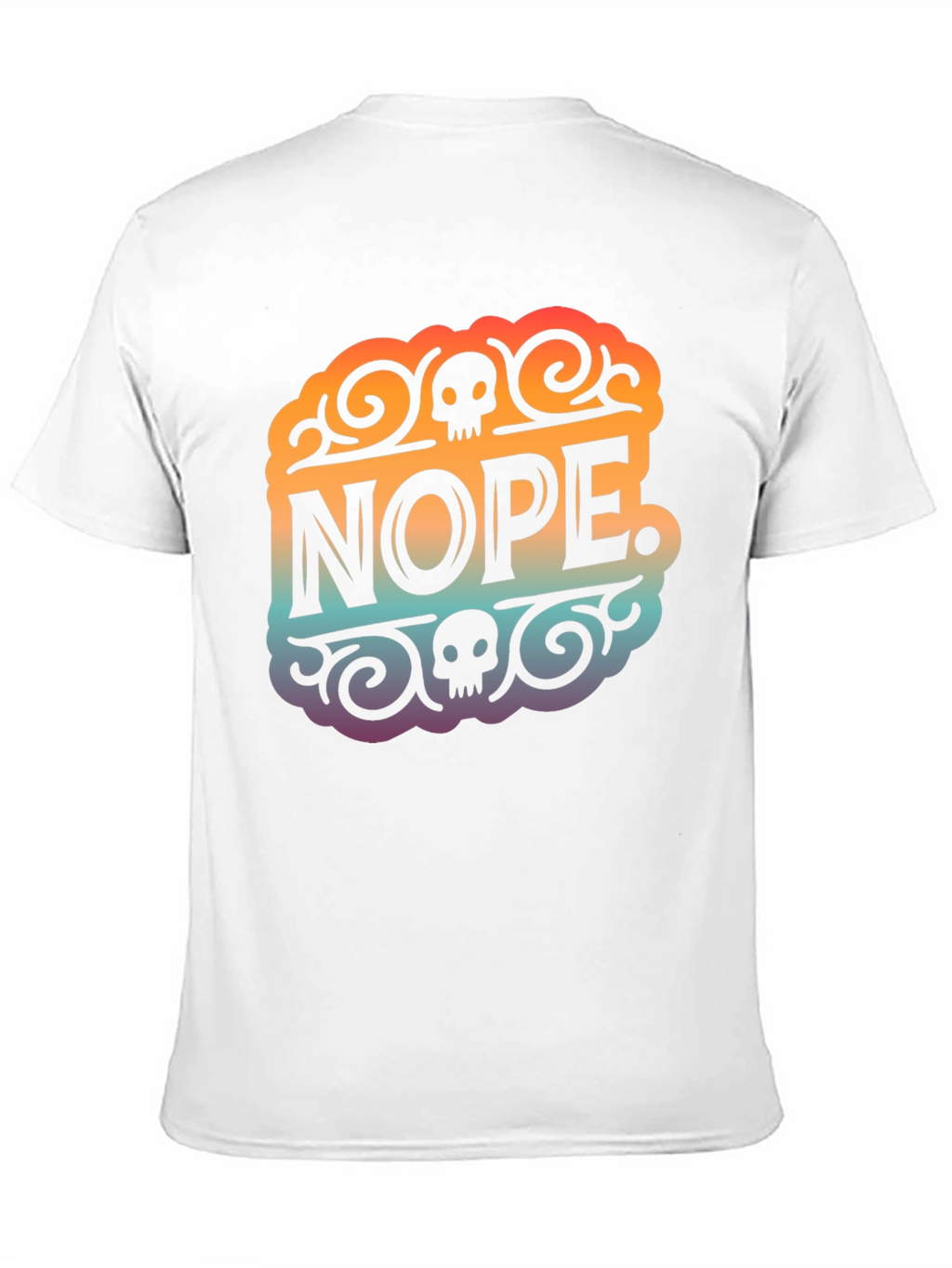 Nope Skull Graphic T-Shirt - Black