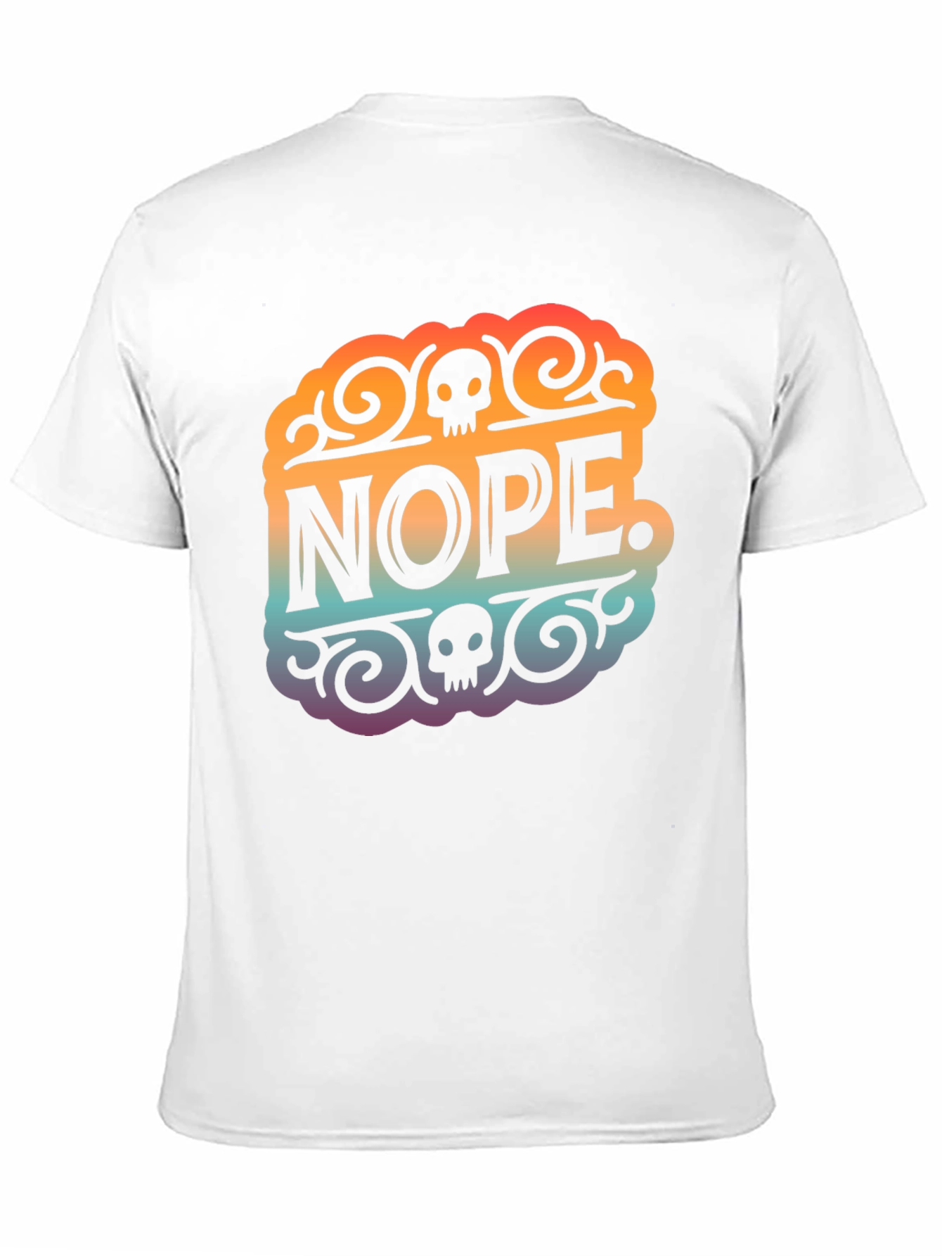 Nope Skull Graphic T-Shirt - Black