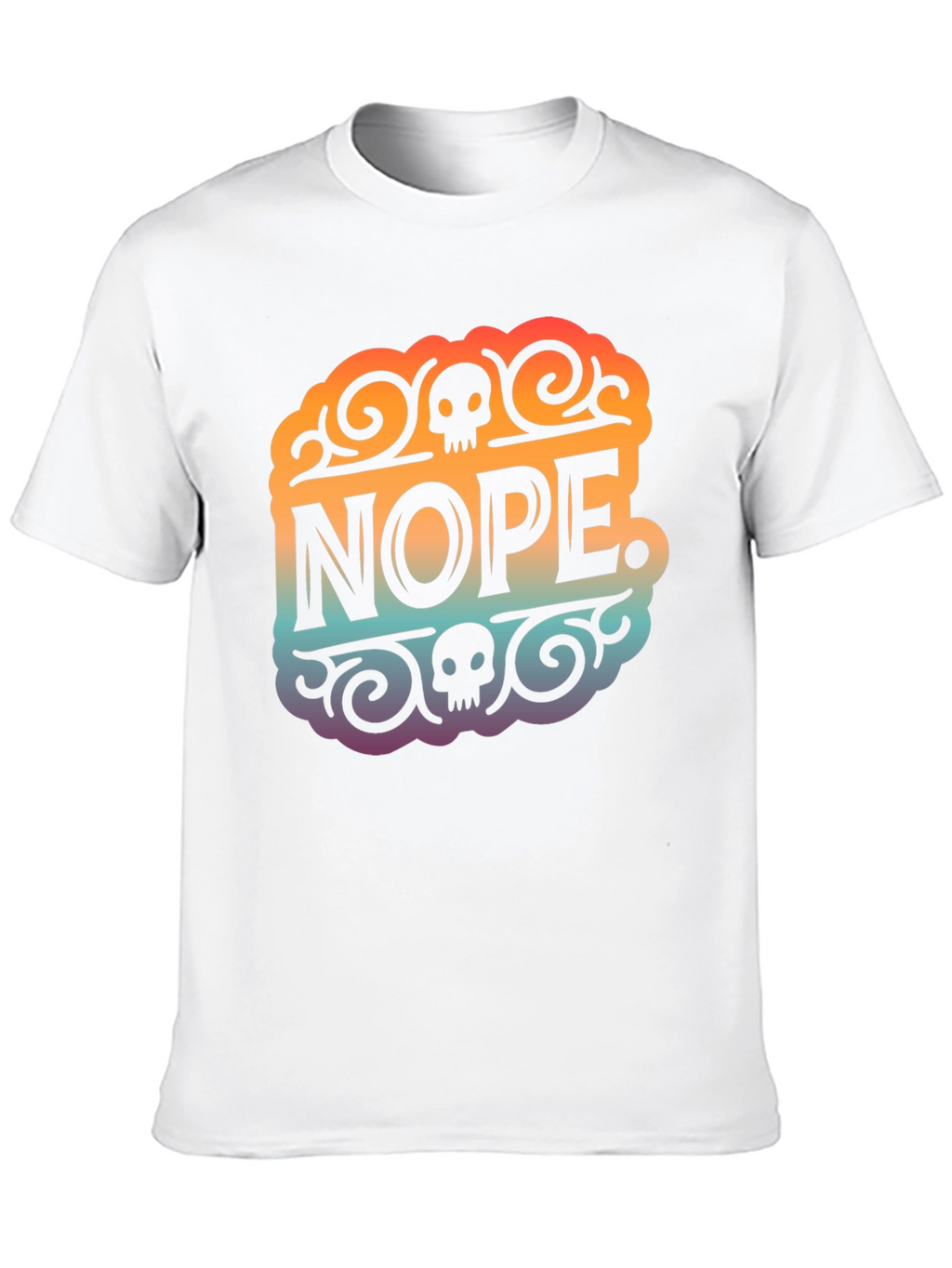 Nope Skull Graphic T-Shirt - Black