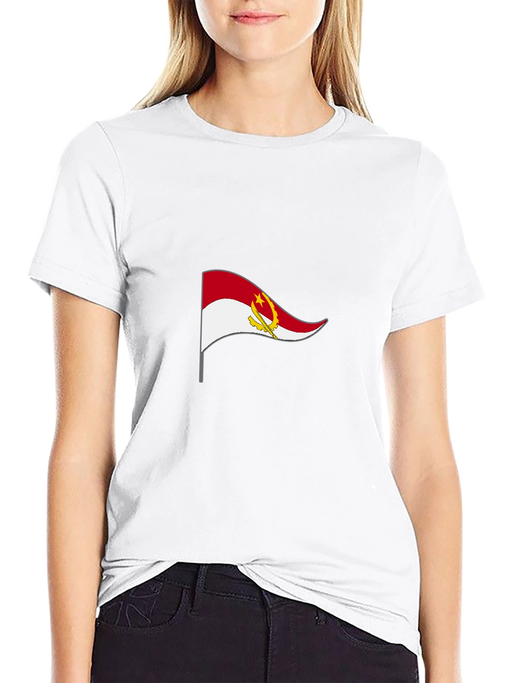 Angola Flag Black T-Shirt - Show Your Pride!