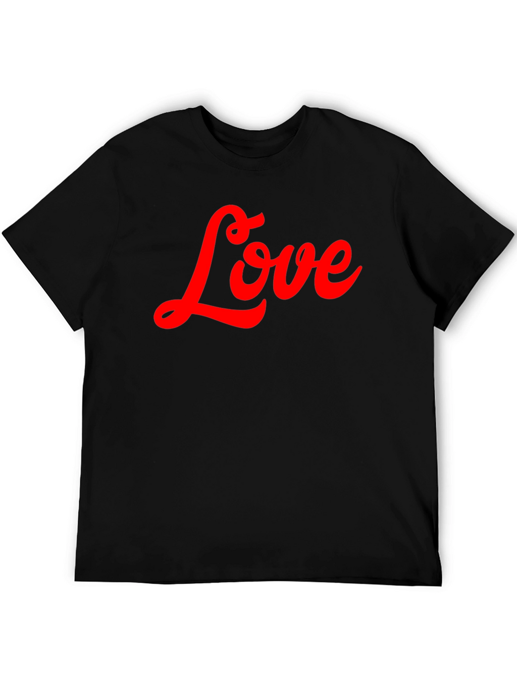 Love Script T-Shirt - Stylish Black Tee