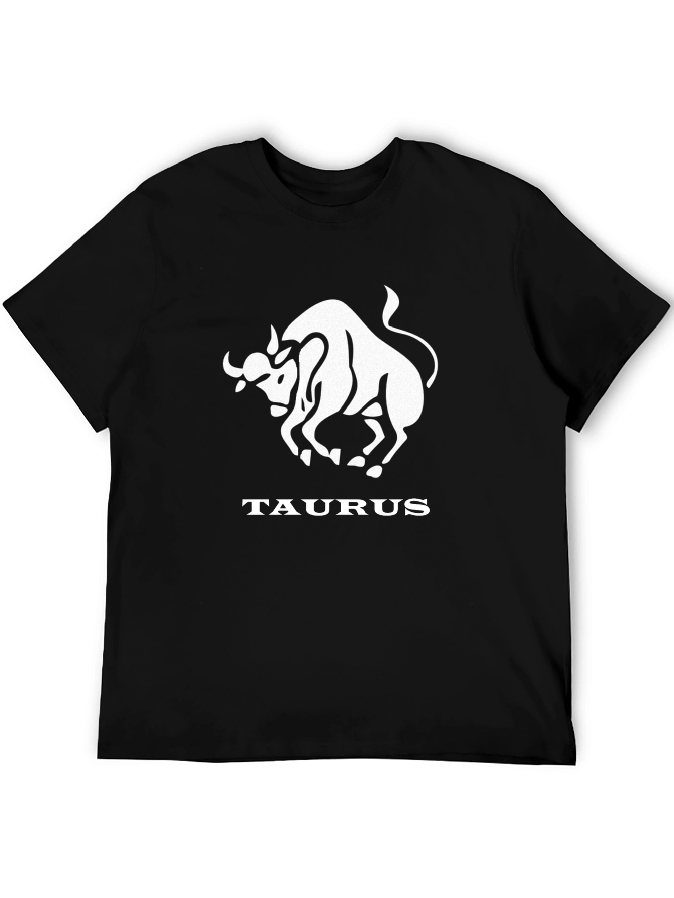 Taurus Zodiac Sign Graphic Tee - Black