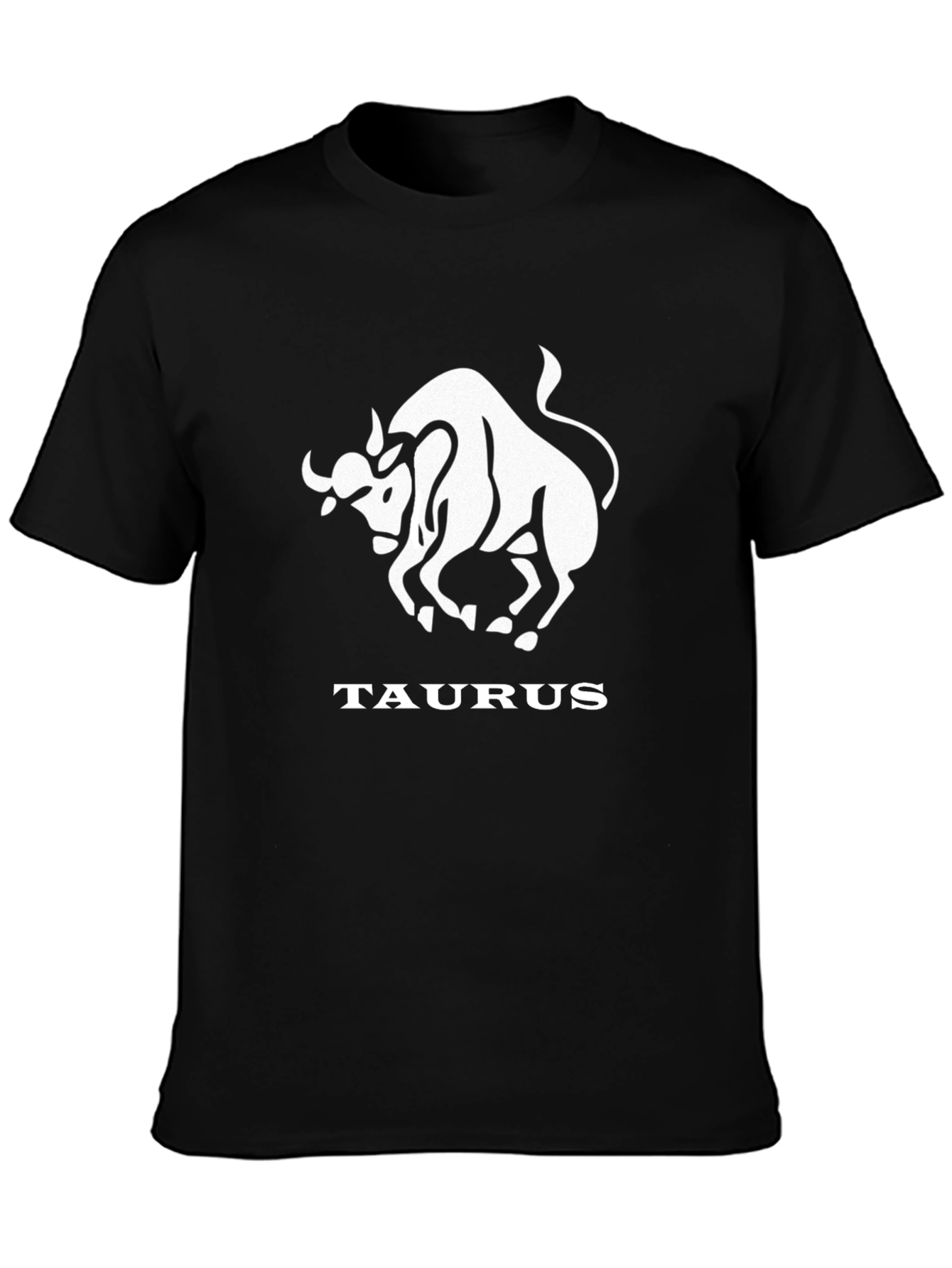 Taurus Zodiac Sign Graphic Tee - Black