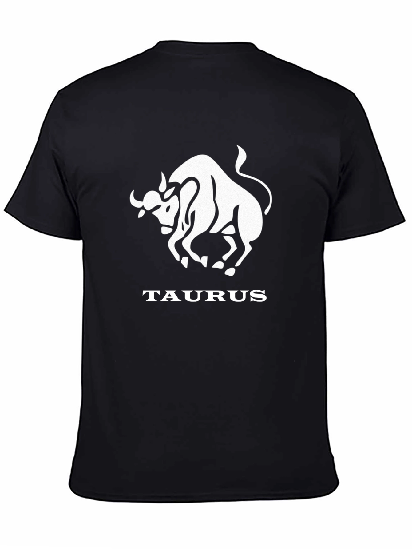 Taurus Zodiac Sign Graphic Tee - Black
