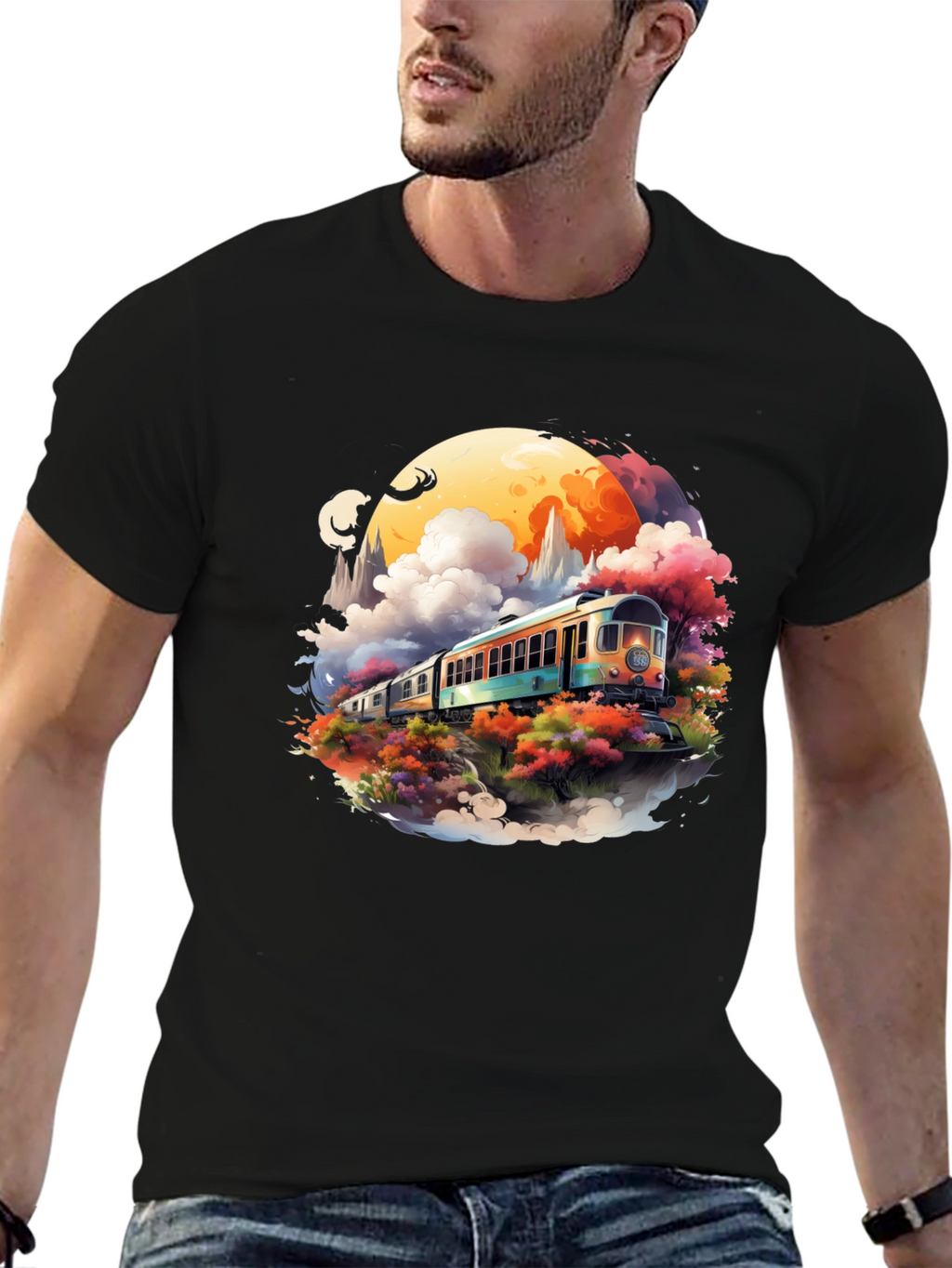 Scenic Train Ride Graphic Tee - Unique Design!