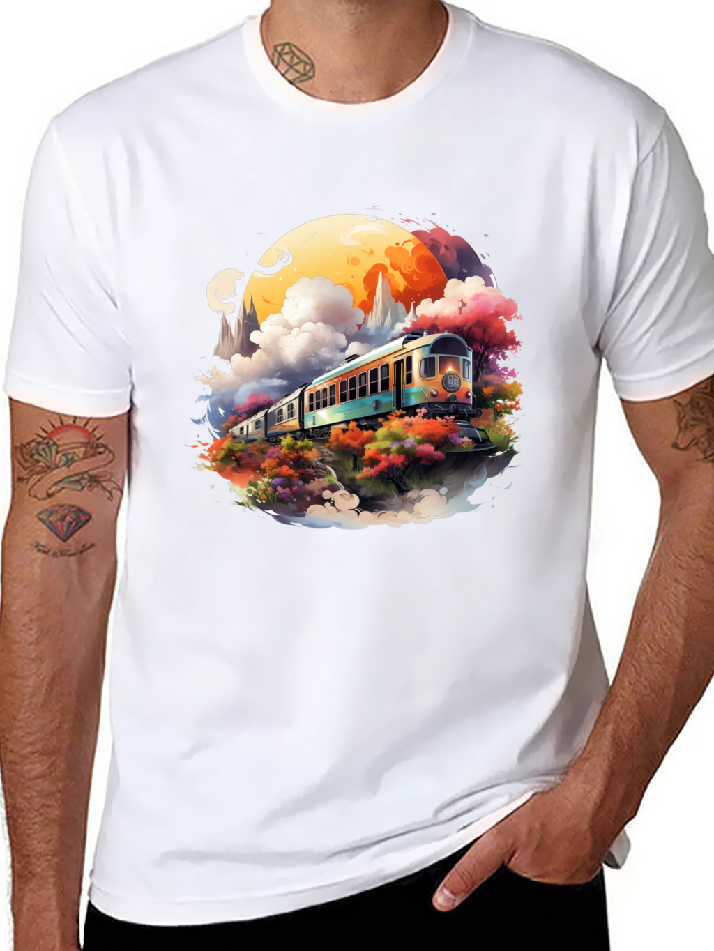 Scenic Train Ride Graphic Tee - Unique Design!