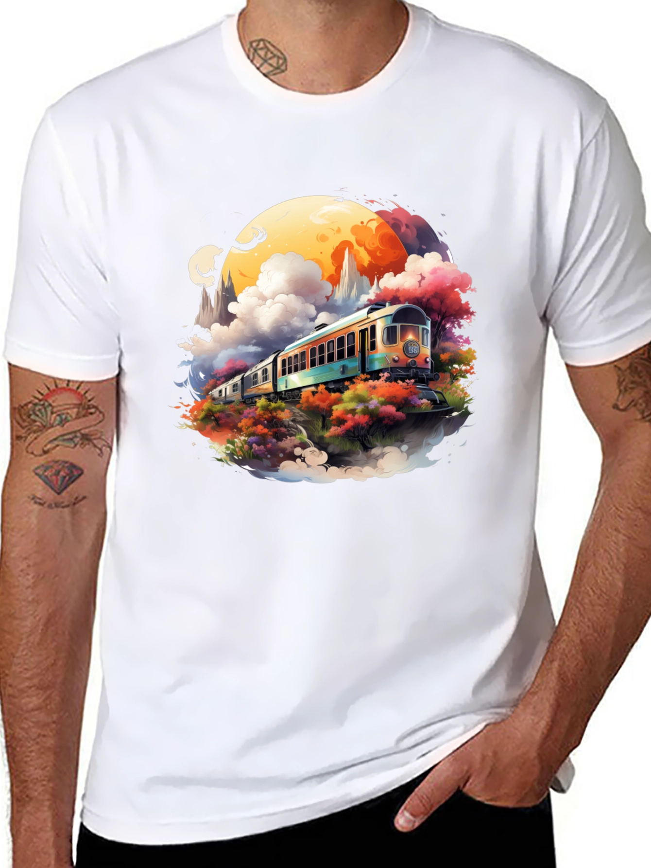 Scenic Train Ride Graphic Tee - Unique Design!