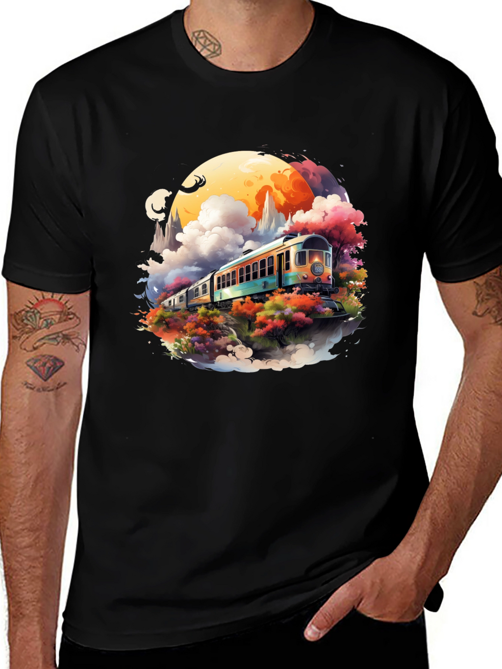 Scenic Train Ride Graphic Tee - Unique Design!