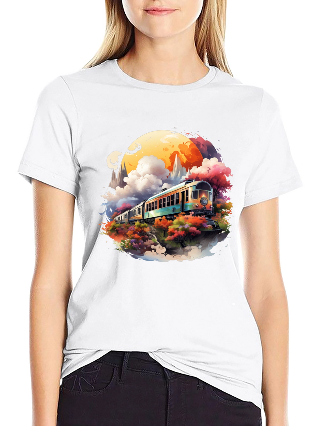 Scenic Train Ride Graphic Tee - Unique Design!