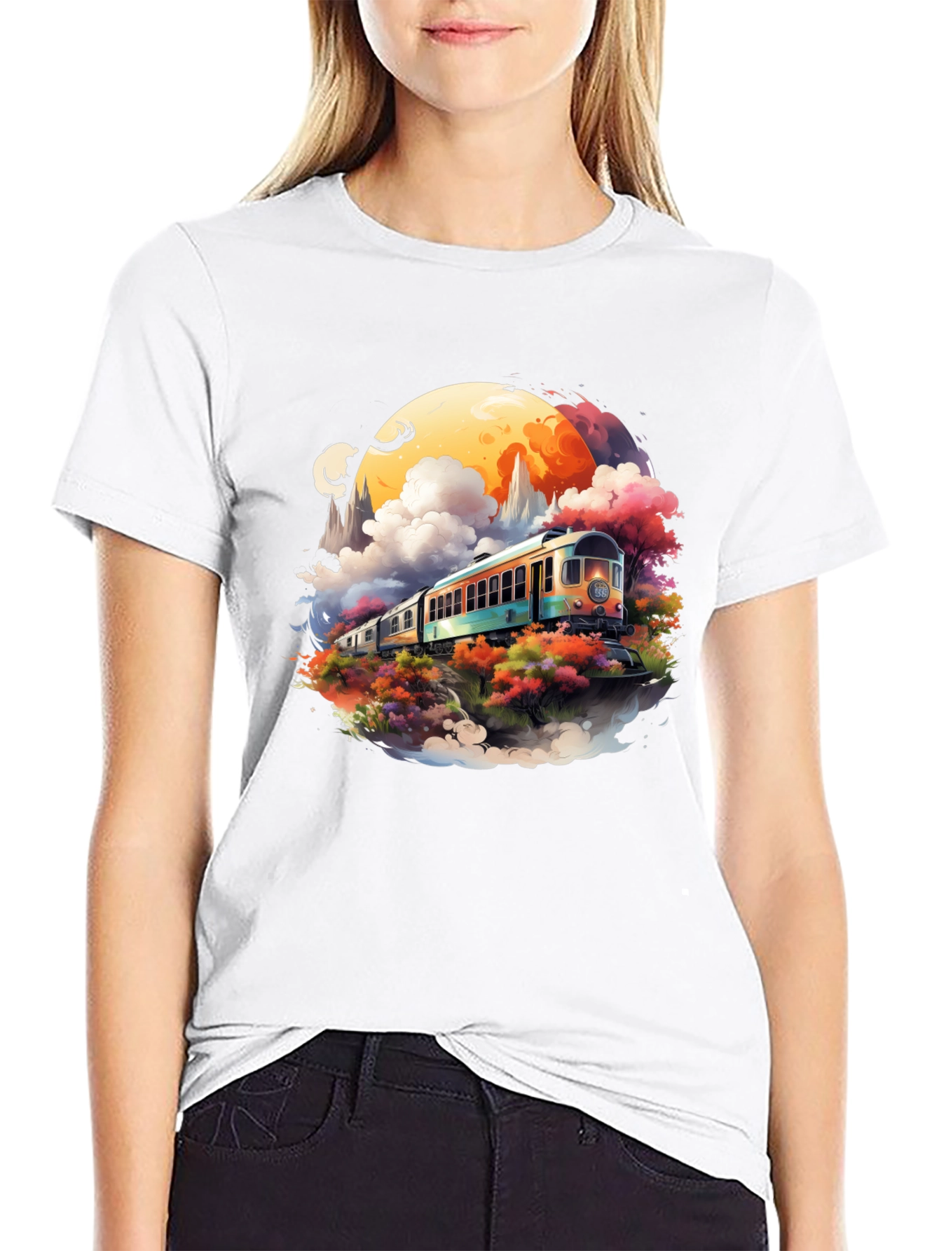 Scenic Train Ride Graphic Tee - Unique Design!