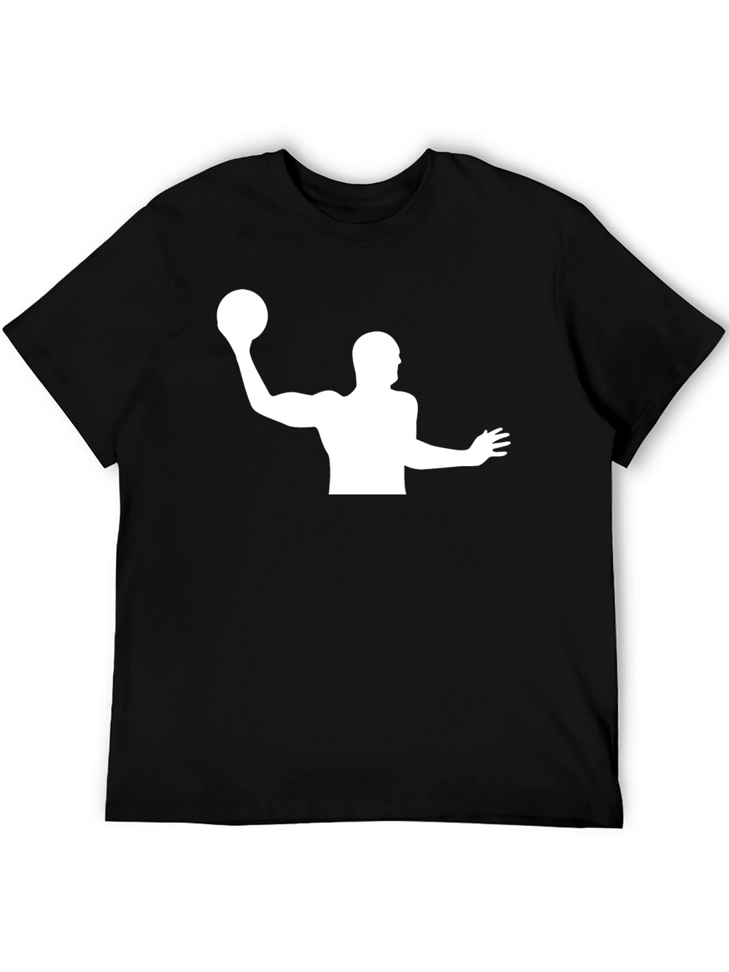 Water Polo Player Graphic T-Shirt - Black