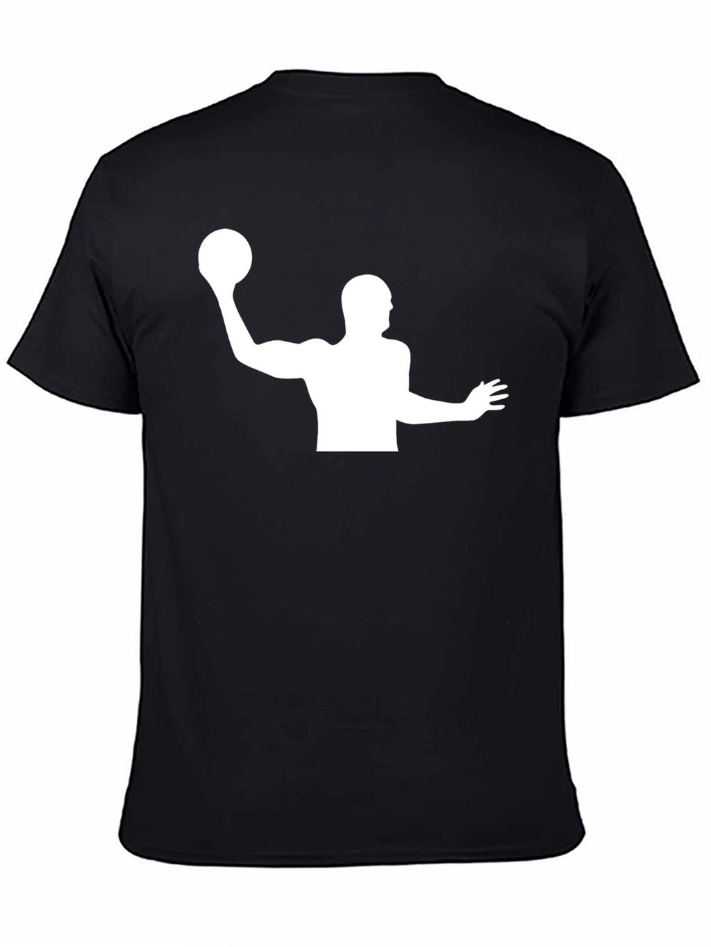 Water Polo Player Graphic T-Shirt - Black