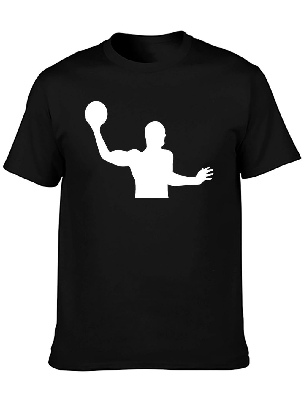 Water Polo Player Graphic T-Shirt - Black