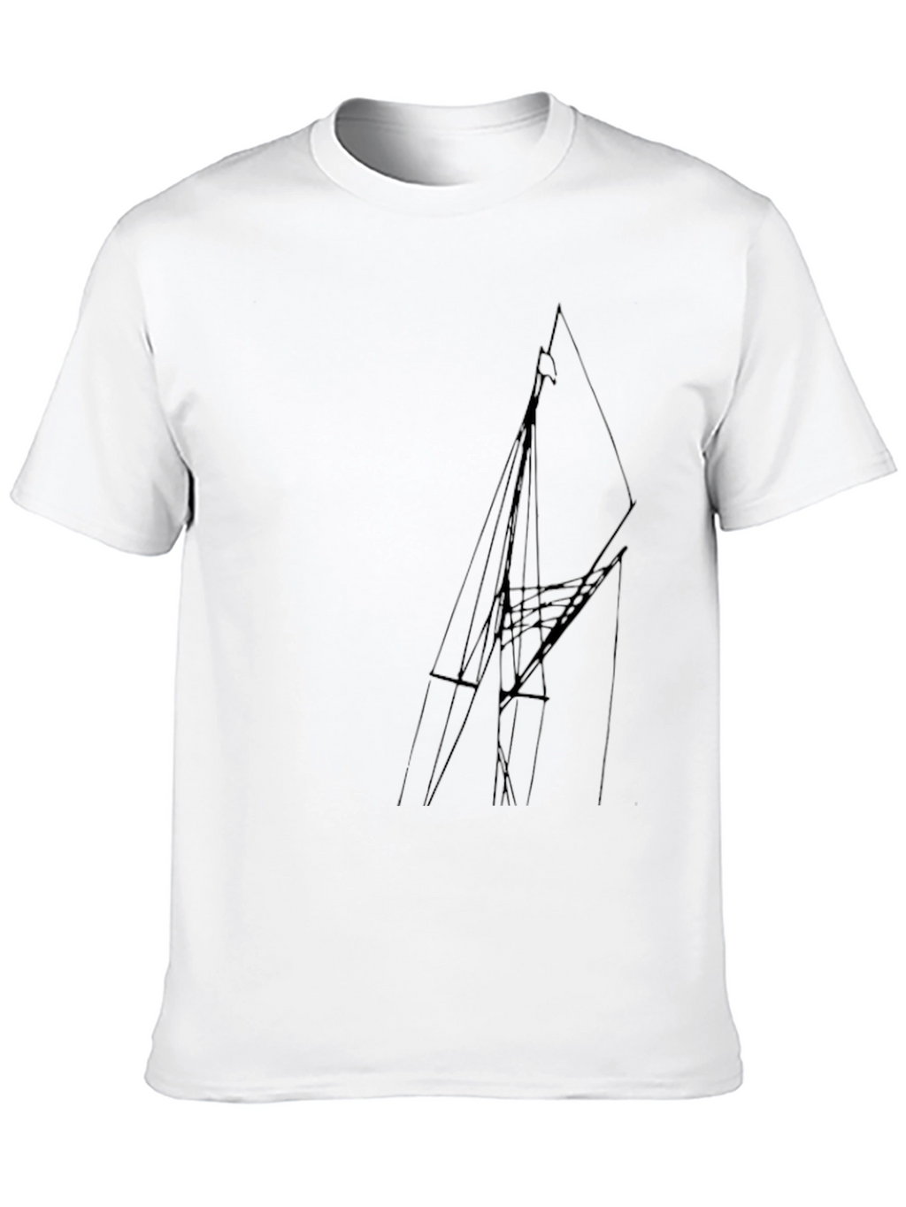 Abstract Lines Black T-Shirt