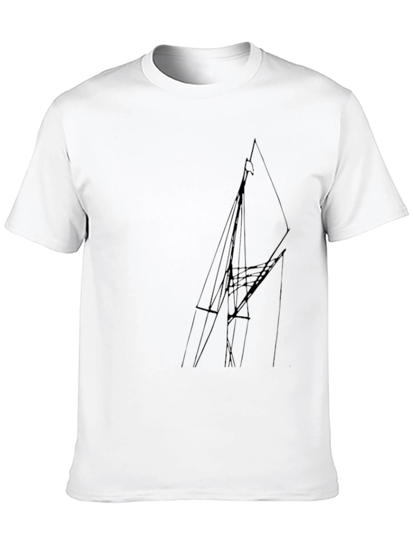 Abstract Lines Black T-Shirt