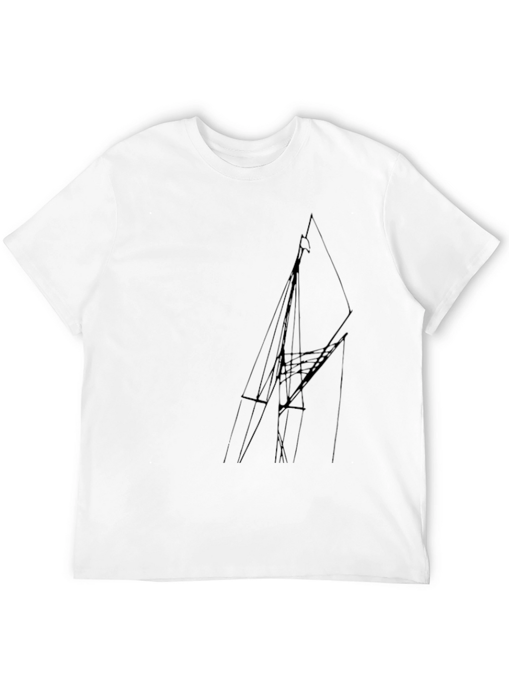 Abstract Lines Black T-Shirt