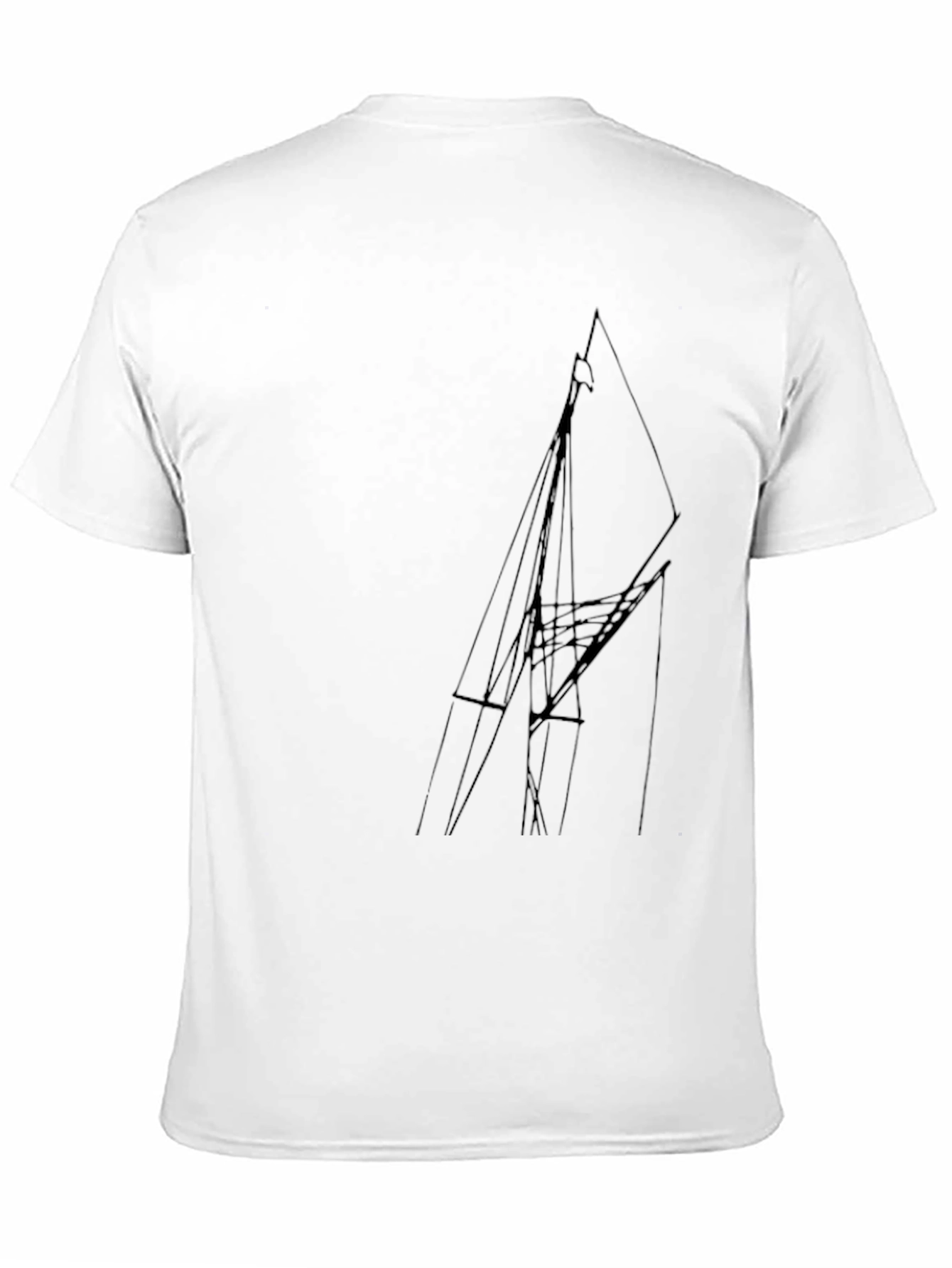 Abstract Lines Black T-Shirt