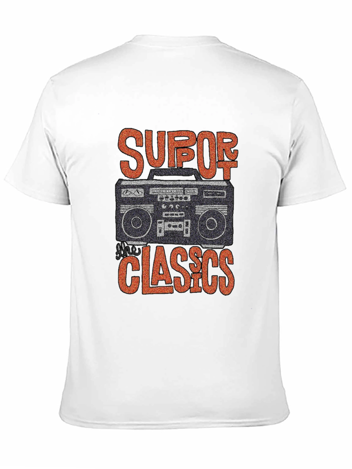 Retro Boombox Graphic T-Shirt - Classic Music Lover Tee