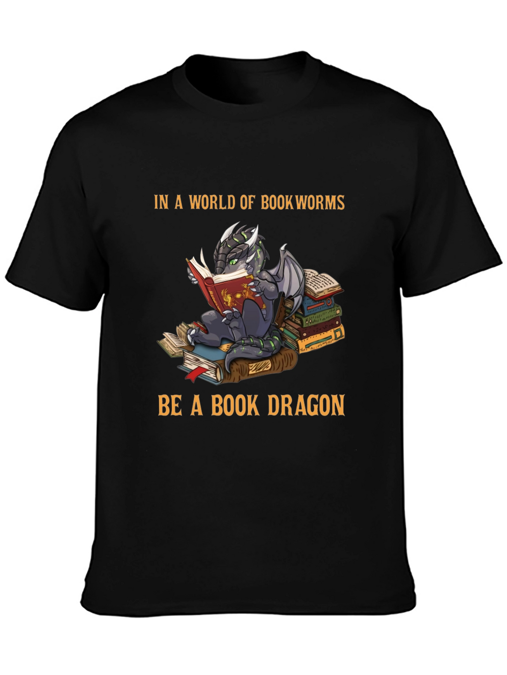 Book Dragon Graphic Tee - Reading Lovers T-Shirt