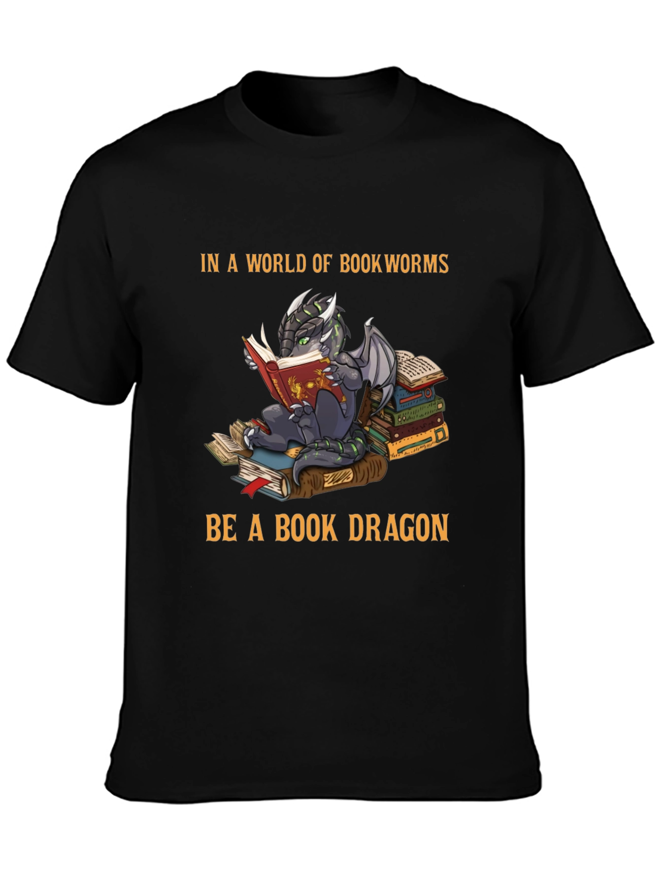 Book Dragon Graphic Tee - Reading Lovers T-Shirt