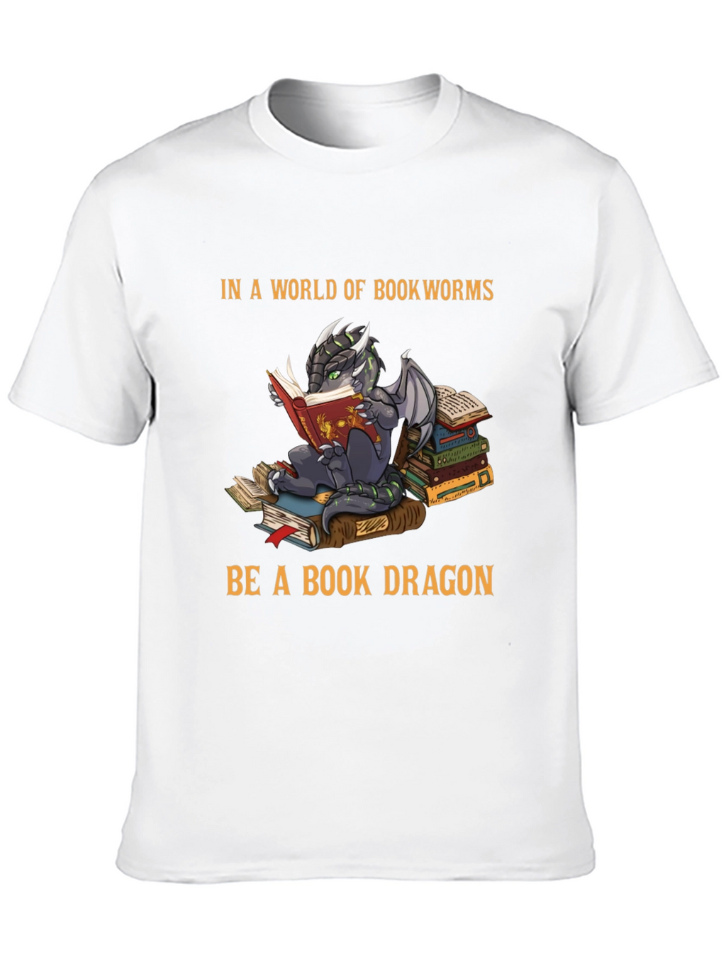 Book Dragon Graphic Tee - Reading Lovers T-Shirt